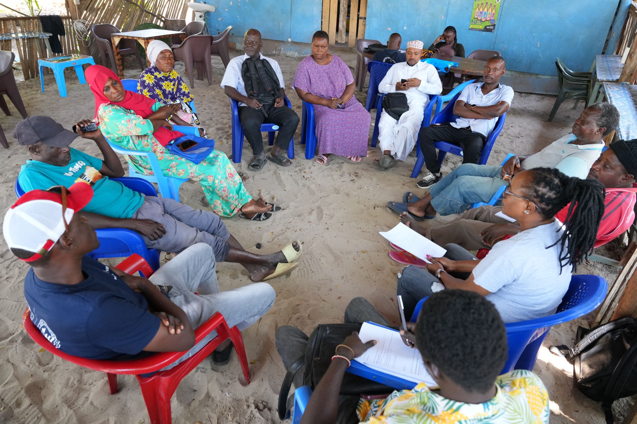 BMU meeting with community fishers and Oceans Alive team
