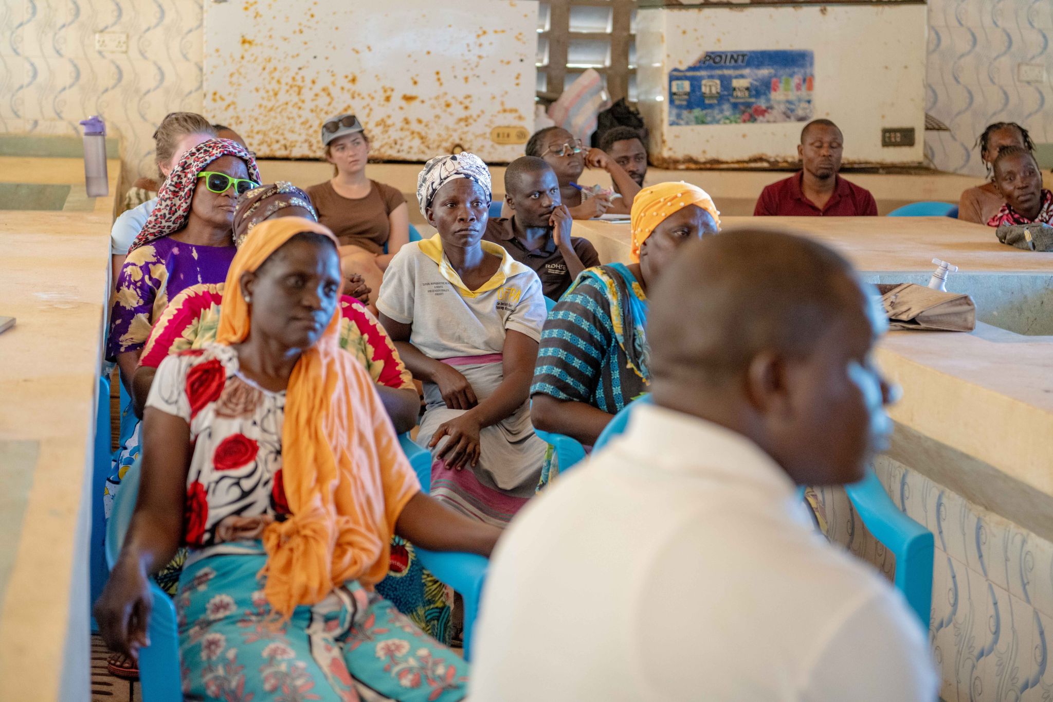 Community members at the royal visit